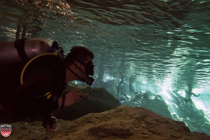 3 Cenote Dives - Casa & Dos Ojos - Casa Cenote: the first underwater stop sets the mood