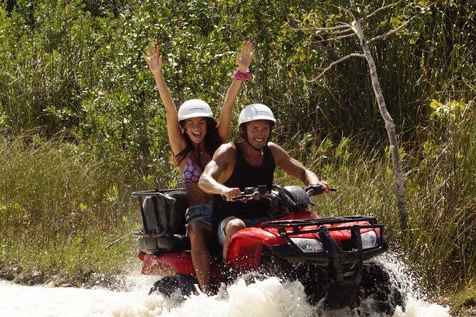 ATV and Clear Boat Ride Full Experience in Cozumel - Clear boat, snorkeling, and a sunken ship view