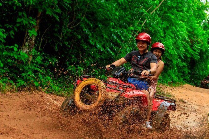 ATV Tour with Cenote swim, Ziplines, Transportation and Lunch Included - ATV Riding Through Mud Roads and Water Obstacles