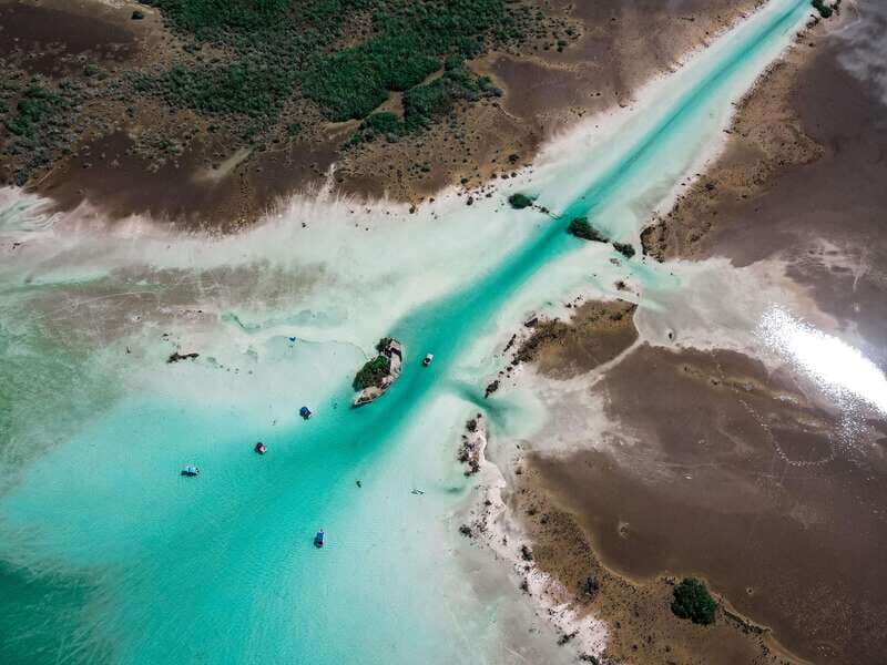 Bacalar: Lake of Seven Colors Pontoon Tour with Fruit - The Big Stops: Pirate Channel, Bird Island, and Witch Cenote