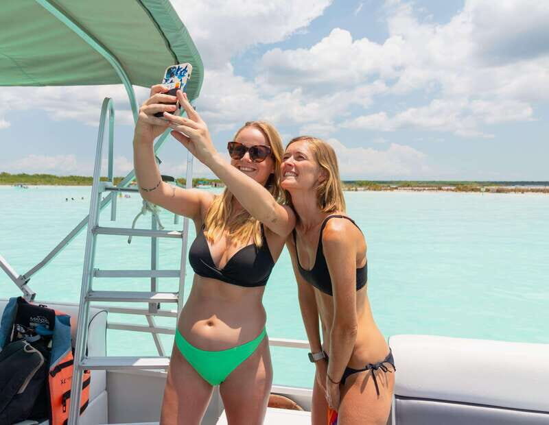 Bacalar: Lake of Seven Colors Pontoon Tour with Fruit - The Guide Makes the Trip: English, Spanish, and Real Stories