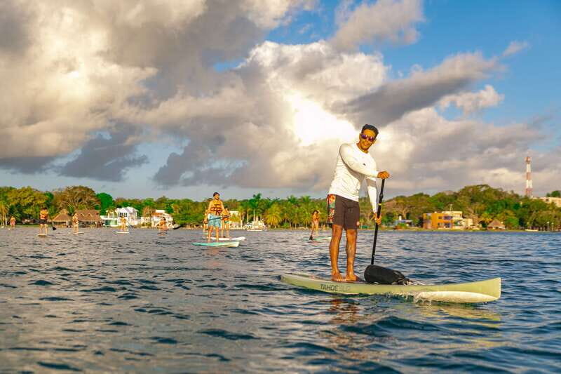 Bacalar: Sunrise Paddleboard Tour with Floating Picnic - Floating picnic: coffee, fruit juice, and a cooler with ice