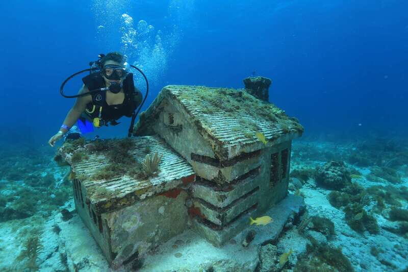 Cancun: Scuba Diving for Beginners, 2 Dives - MUSA Underwater Museum: sculptures, fish, and a memorable first site