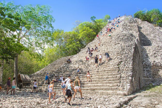 Cancun tour 4x1 Tour of Tulum, Coba, Cenote and Playa del Carmen - Tulum Ruins: jaw-dropping sea views plus a ticket detail to confirm