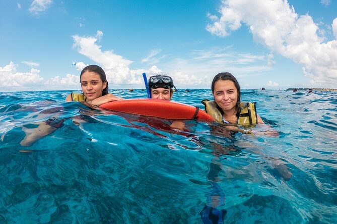 Cozumel Catamaran Snorkeling Tour & lunch® - Playa Mia Grand Beach Park lunch: food, drinks, and a park vibe
