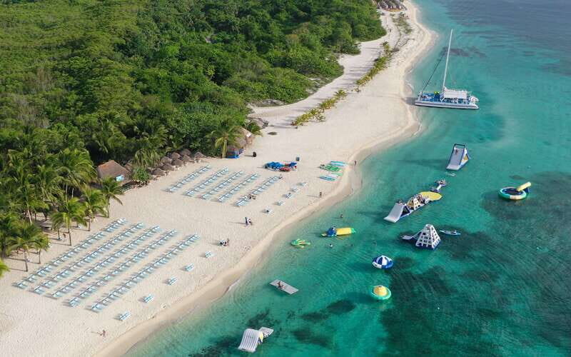 Cozumel: El Cielo, Palancar Reef, and Beach Party with Food - El Cielo Beach Sandbar: Shallow Water, Starfish, and Boat-Only Access