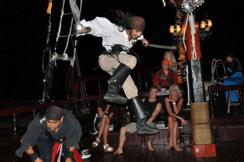 Cozumel: Pirate Ship Cruise with Open Bar, Dinner, and Show - After Dinner: Dancing, Limbo-Style Fun, and the Jewelry Raffle