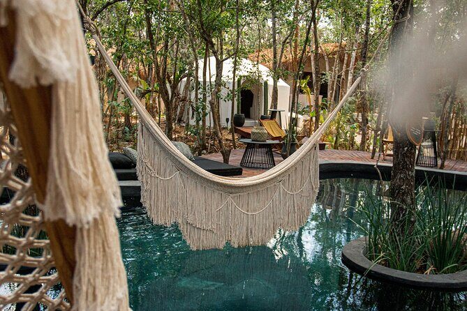 Floating breakfast in The Yellow Nest (near Dos Ojos cenote) - Pools, jungle calm, and the mosquito reality