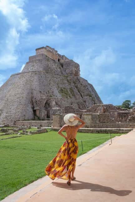 From Mérida:Uxmal and amazing cenotes guided tour with lunch - Cave cenote swim: cool water, underground caverns, and real history