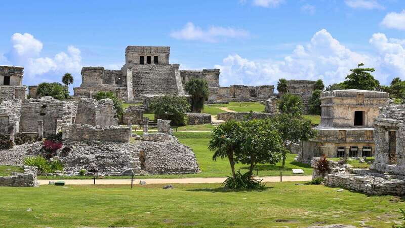 From Tulum: Tulum Ruins and 2 Cenotes Tour - Temple of the Frescoes time: where photos and observatory facts meet