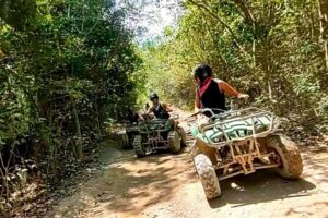 Half-day Adventure: Cenote + Ziplining + ATV Tour - Ziplining above Tulum: what “five lines” feels like