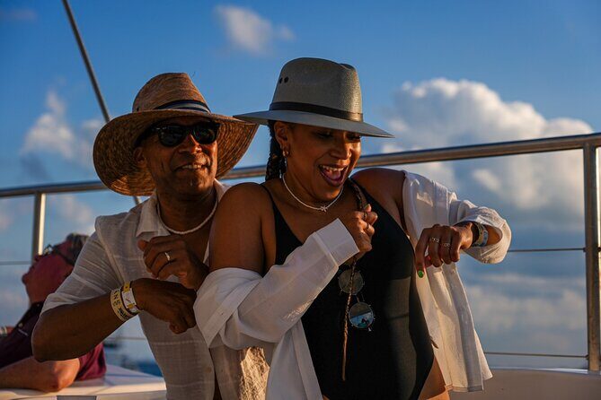 Isla Mujeres Sunset Cruise and Tour from Cancun - What’s happening onboard: music, drinks, and a fun crew