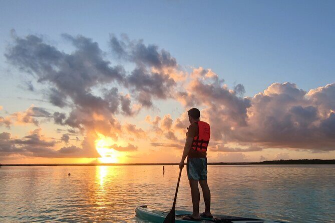 Pirate's Channel & 3 Lagoons Kayak or SUP/Paddle Tour +Meditation - First light on Bacalar: what 5:00 am feels like on the water